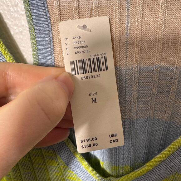 NWT Anthropologie Daily Practice Tuvalu Stripe Rib Knit Racerback Dress - Picture 5 of 6